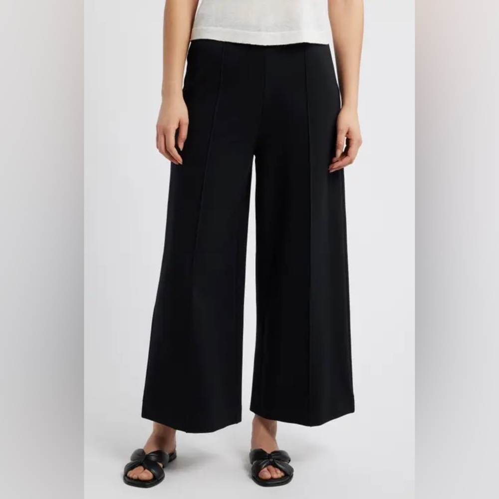 Women’s COS Black Wide Leg Pants size 8 Wool Blend